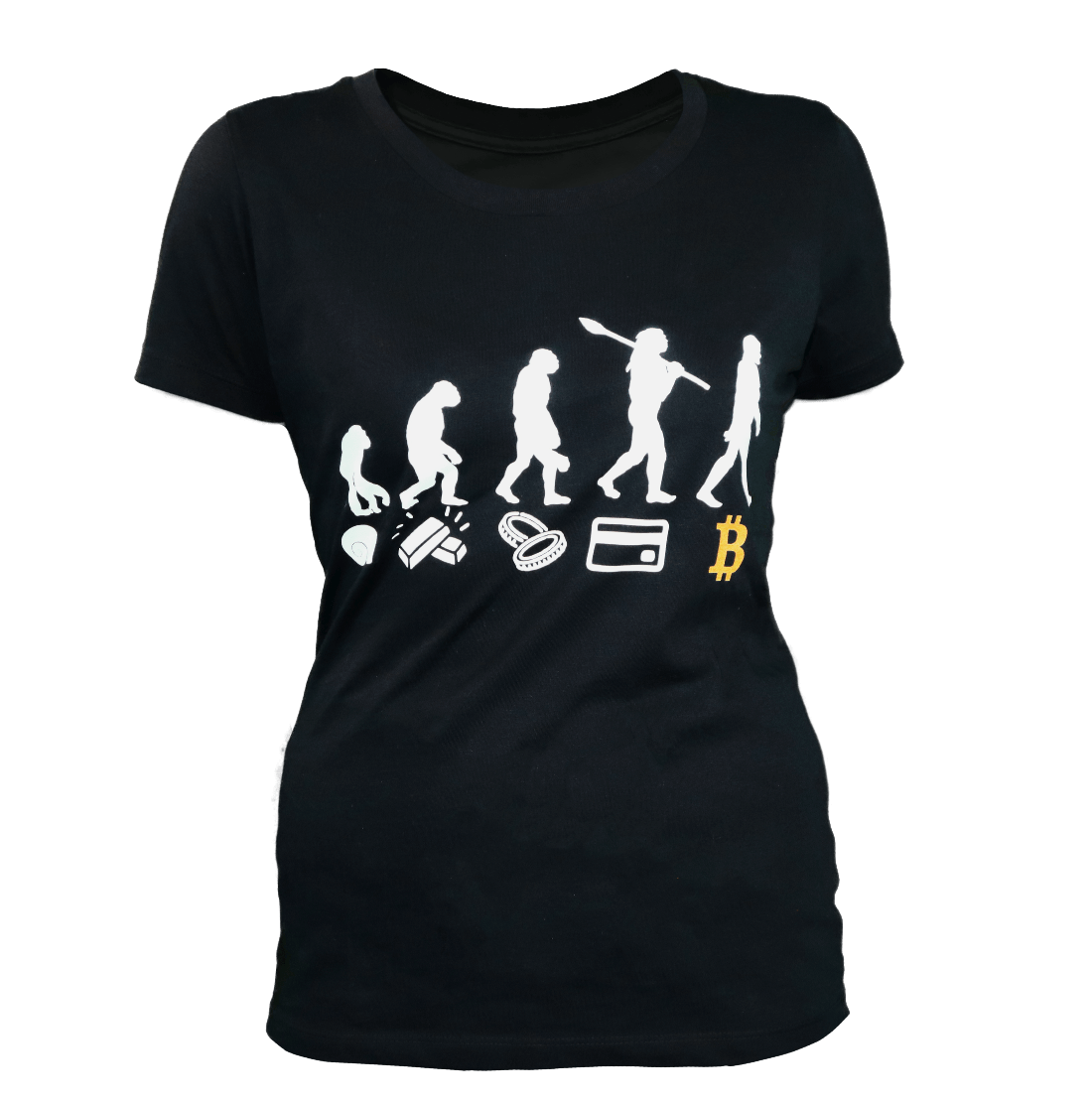 Bitcoin Evolution Black T-shirt Women's