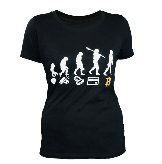 Bitcoin Evolution Black T-shirt Women's